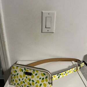 kate spade Lemon Print Belt — Yellow, Green & Tan